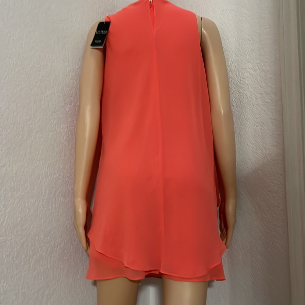 Lauren Ralph Lauren Petite Layered Georgette Dress - Picture 8 of 9